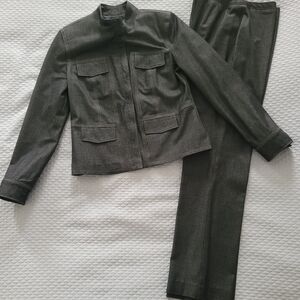 Charcoal grey high neck suit